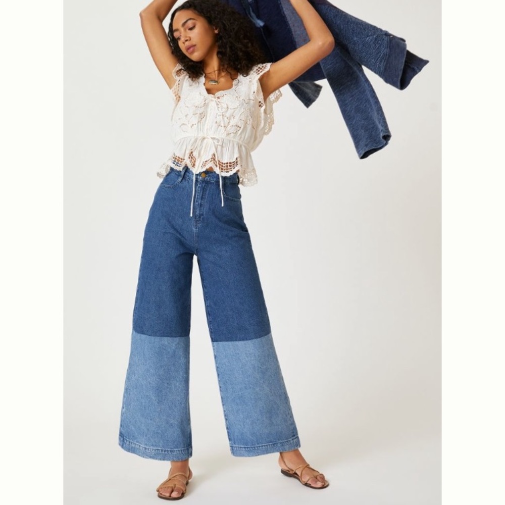 Triarchy High-rise Two Tone Barrel Jeans - 28